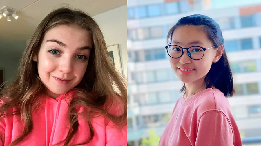 Tet-harjoittelijat Fanny Friman ja Sofia Meng Fanny ja Sofia