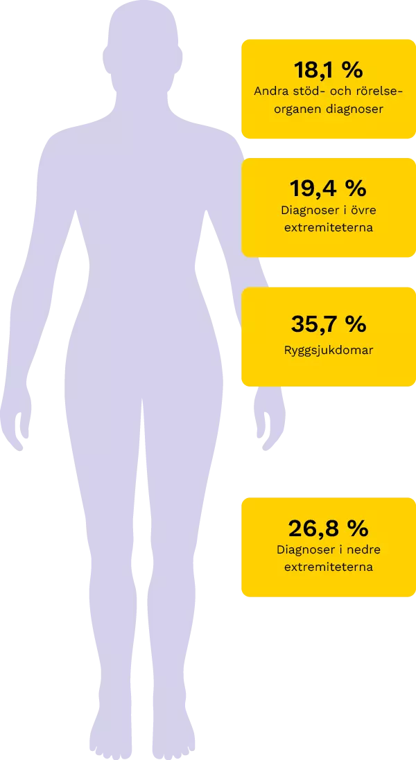 Stöd- och rörelseorganen diagnoserna i byggbranschen
