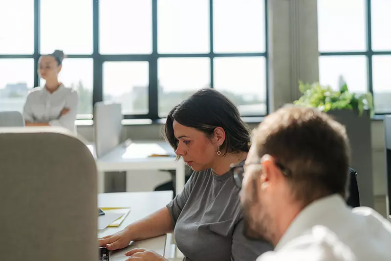 People working in the office